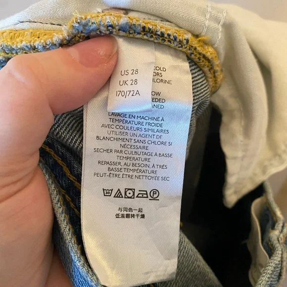 Free People- WE THE FREE- Distressed Blue Jeans - Picture 7 of 9